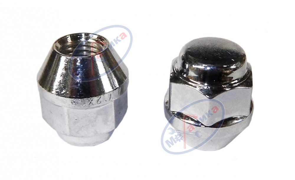 Гайка М12*1,5*27 колесная (кл. 21, хром, глух.) (LS) 10шт