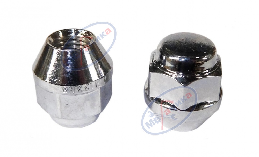 Гайка М12*1,5*27 колесная (кл. 21, хром, глух.) (LS) 20шт