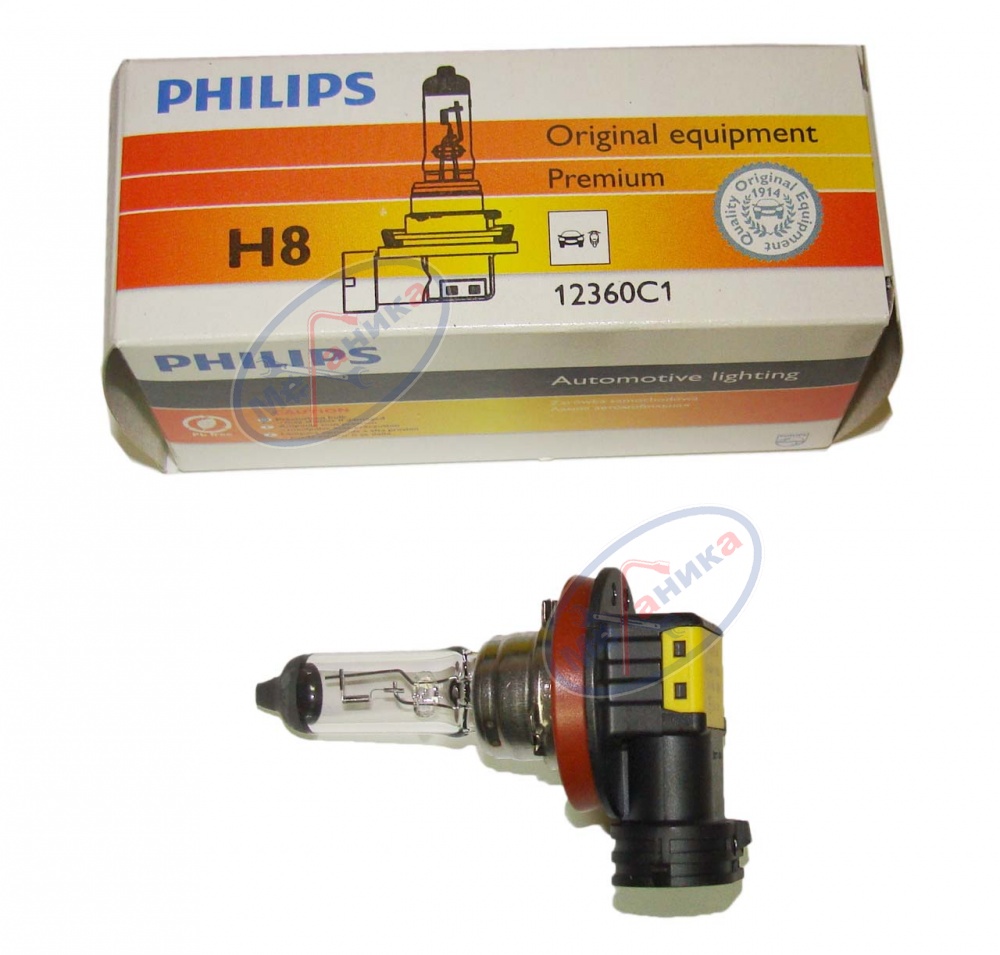 Лампа галог H8 12V35W (PHILIPS) 12360 C1
