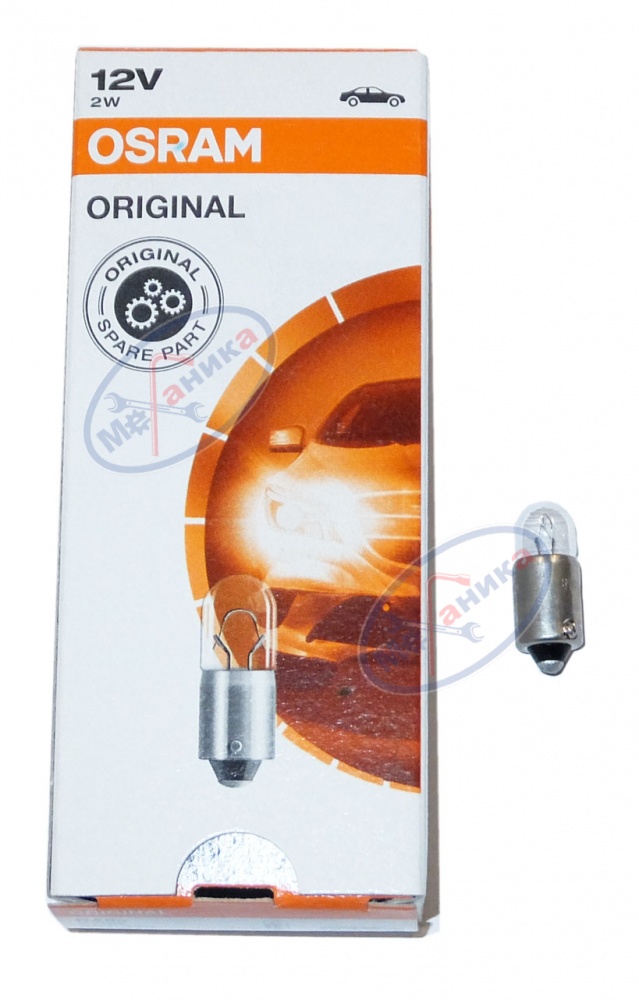 Лампа 12V T2W (Osram) 3796 BA9s