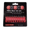 Вставки набор Torx 1/4" (Т7-Т40) L 25 мм 10 пр (Force) 21012